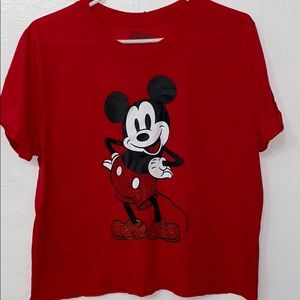Mickey Mouse Red Crop Top